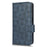 For Nokia G60 5G Imprinted Triangle Pattern PU Leather Stand Case Magnetic Closure Shockproof Phone Wallet Cover with Hand Strap - Blue - 7