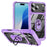 For iPhone 18 Pro / 17 Pro Case Alloy Lens Frame PC + TPU Kickstand Phone Back Cover - Purple - 1