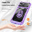 For iPhone 18 Pro / 17 Pro Case Alloy Lens Frame PC + TPU Kickstand Phone Back Cover - Purple - 6