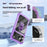 For iPhone 18 Pro / 17 Pro Case Alloy Lens Frame PC + TPU Kickstand Phone Back Cover - Purple - 7