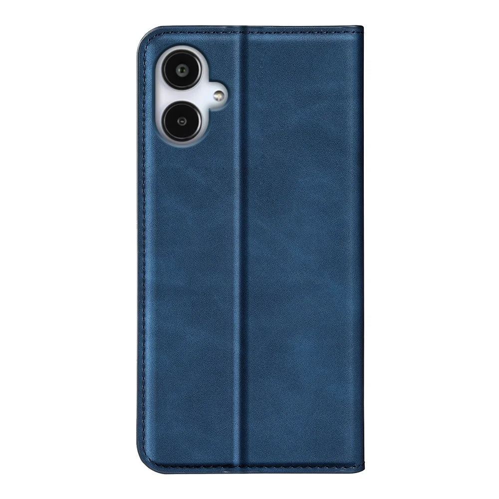 For Samsung Galaxy A25 5G (Global) (161.0 x 76.5 x 8.3mm) Case Skin Touch Leather Wallet Phone Cover - Blue - 3