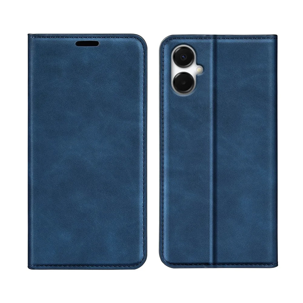 For Samsung Galaxy A06 5G Case Skin Touch Leather Wallet Phone Cover - Blue - 6