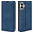 For iPhone 17 Case Skin Touch Leather Wallet Phone Cover - Blue - 1