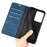 For Realme 14 5G Case Skin Touch Leather Wallet Phone Cover - Blue - 4