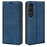 For Sony Xperia 1 VII Case Skin Touch Leather Wallet Phone Cover - Blue - 1