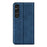 For Sony Xperia 1 VII Case Skin Touch Leather Wallet Phone Cover - Blue - 3