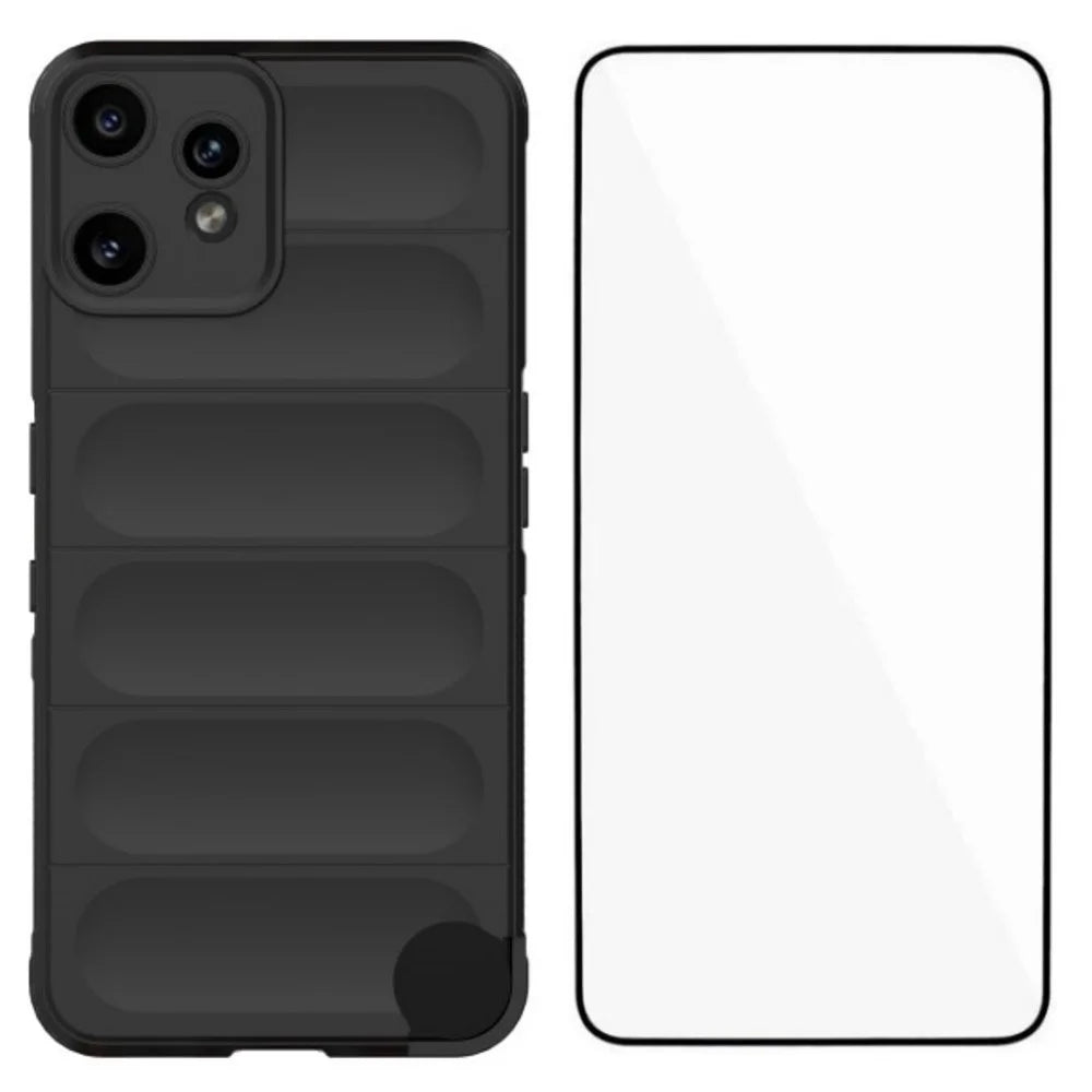 WANLONFENG For Nothing CMF Phone 2 Pro TPU Case  HD Series Anti Slip Phone Cover with Tempered Glass - Black - 1