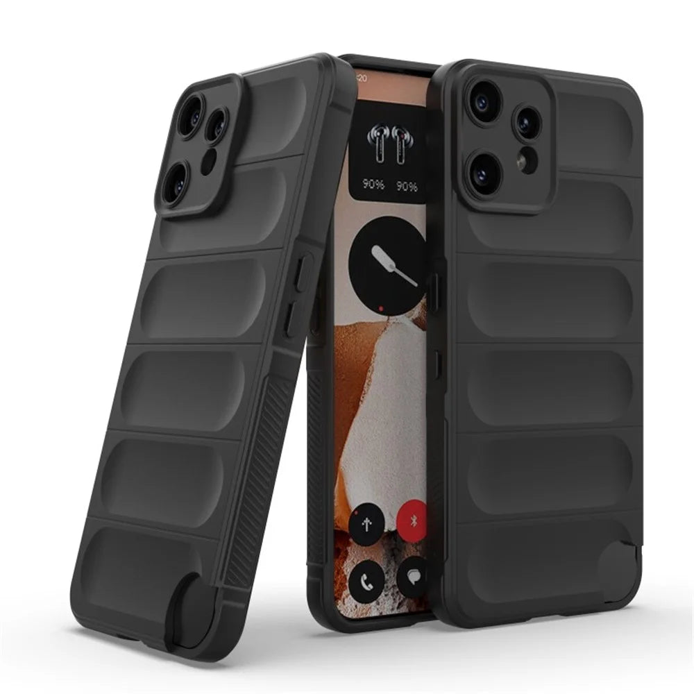 WANLONFENG For Nothing CMF Phone 2 Pro TPU Case  HD Series Anti Slip Phone Cover with Tempered Glass - Black - 2