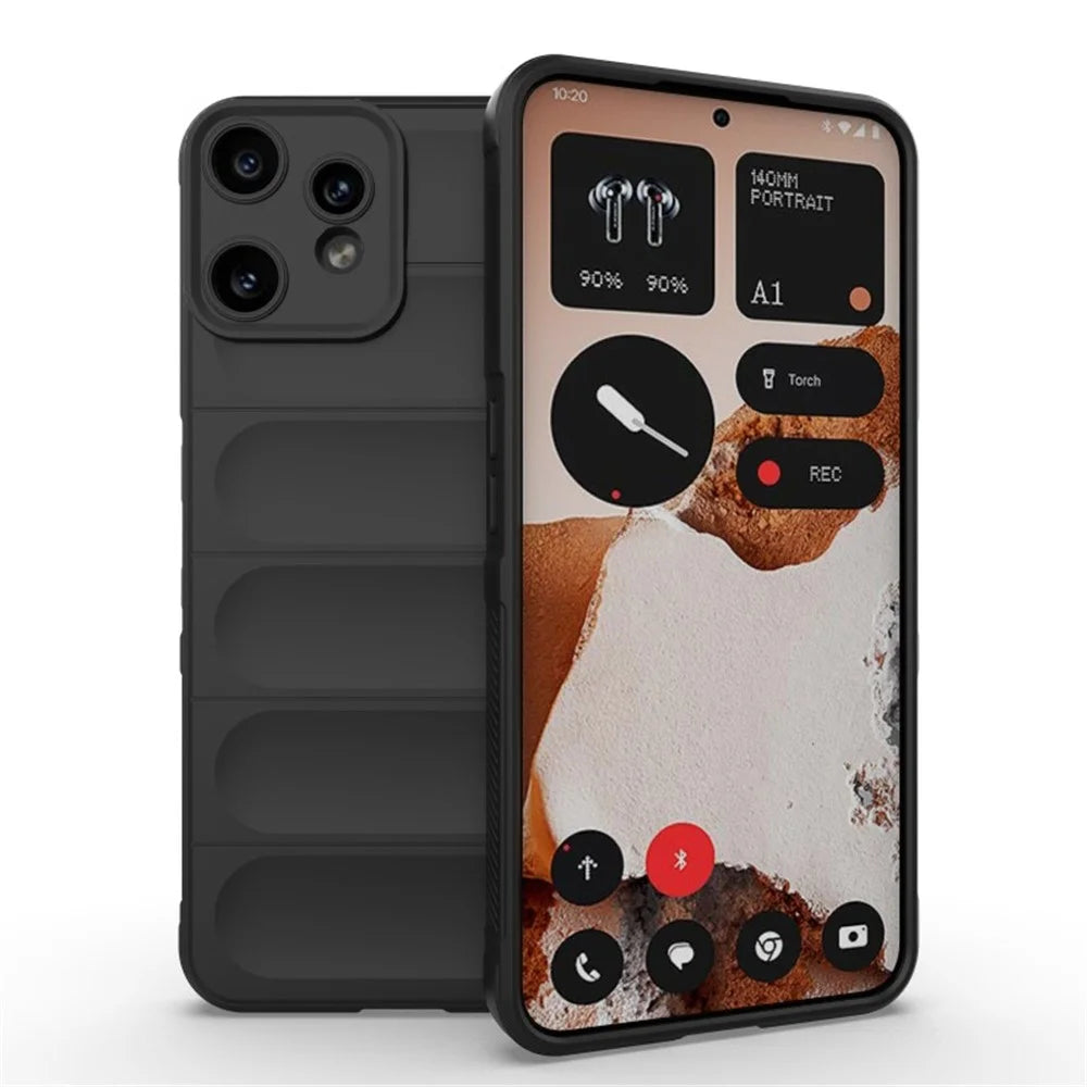 WANLONFENG For Nothing CMF Phone 2 Pro TPU Case  HD Series Anti Slip Phone Cover with Tempered Glass - Black - 7