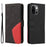 For OnePlus 13T 5G Leather Phone Case Stand Wallet with Bi-colour Splicing Design - Black - 1