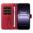 For OnePlus 13T 5G Leather Wallet Case with Strap Dandelion Imprint Phone Stand Cover - Red - 2
