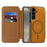 For Samsung Galaxy S24 Magnetic Case RFID Blocking Card Holder Leather Phone Cover - Brown - 2