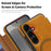 For Samsung Galaxy S24 Magnetic Case RFID Blocking Card Holder Leather Phone Cover - Brown - 6