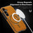 For Samsung Galaxy S24 Magnetic Case RFID Blocking Card Holder Leather Phone Cover - Brown - 7