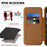 For Google Pixel 9 Pro Magnetic Case RFID Blocking Card Holder Leather Phone Cover - Brown - 3