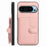 For Google Pixel 9 Pro Case RFID Blocking Card Holder Kickstand TPU + PU Leather Phone Back Cover - Rose Gold - 2