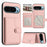 For Google Pixel 9 Pro Case RFID Blocking Card Holder Kickstand TPU + PU Leather Phone Back Cover - Rose Gold - 3