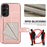 For Samsung Galaxy A55 5G Case RFID Blocking Card Holder Kickstand TPU + PU Leather Phone Back Cover - Rose Gold - 4