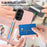 For Samsung Galaxy A55 5G Case RFID Blocking Card Holder Kickstand TPU + PU Leather Phone Back Cover - Rose Gold - 6