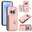 For Nothing Phone (2a) Case RFID Blocking Card Holder Kickstand TPU + PU Leather Phone Back Cover - Rose Gold - 1