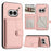 For Nothing Phone (2a) Case RFID Blocking Card Holder Kickstand TPU + PU Leather Phone Back Cover - Rose Gold - 3