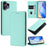 For Nothing CMF Phone 2 Pro Wallet Case RFID Blocking Litchi Texture Leather Mobile Cover - Mint Green - 2
