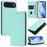 For iPhone Air Wallet Case RFID Blocking Litchi Texture Leather Mobile Cover - Mint Green - 2