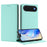 For iPhone Air Wallet Case RFID Blocking Litchi Texture Leather Mobile Cover - Mint Green - 3