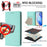 For iPhone Air Wallet Case RFID Blocking Litchi Texture Leather Mobile Cover - Mint Green - 7