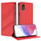 For Samsung Galaxy Xcover7 Phone Cases Punk Style Imprinted Wallet Stand Leather Cover - Red - 4