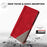For vivo Y29 4G Leather Case Triangle Patchwork Wallet Stand Shockproof Phone Cover - Red - 2