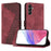 For Samsung Galaxy A15 4G Leather Case 7-Shaped Pattern Wallet Stand Shockproof Phone Cover - Brown - 1
