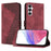 For Samsung Galaxy A05s 4G Leather Case 7-Shaped Pattern Wallet Stand Shockproof Phone Cover - Brown - 1