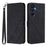 For Samsung Galaxy A16 4G Leather Case with Hand Strap Wallet Stand Phone Cover - Black - 1