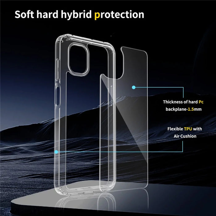 For Samsung Galaxy XCover7 Pro Clear Phone Case TPU+Acrylic Shockproof Phone Back Cover - Clear - 4