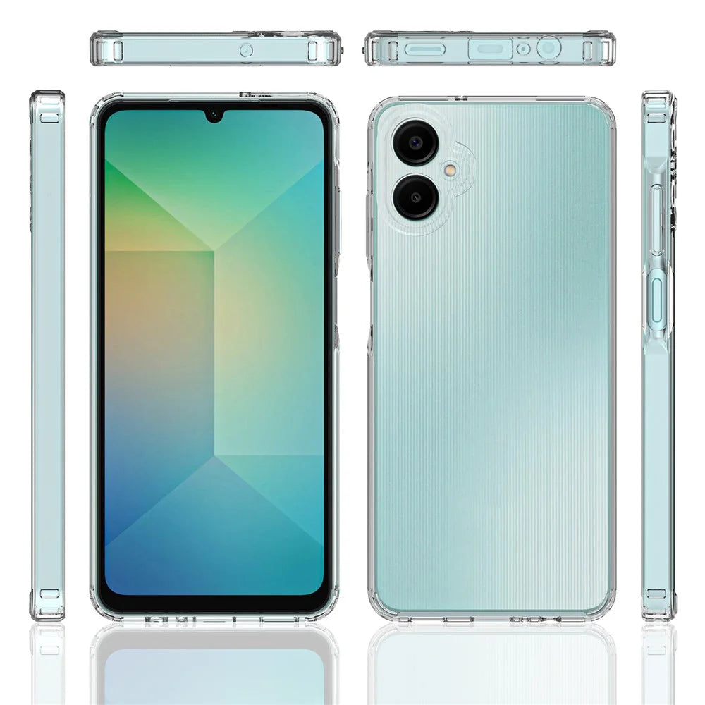 For Samsung Galaxy A06 5G Clear Phone Case TPU+Acrylic Shockproof Phone Back Cover - Clear - 1