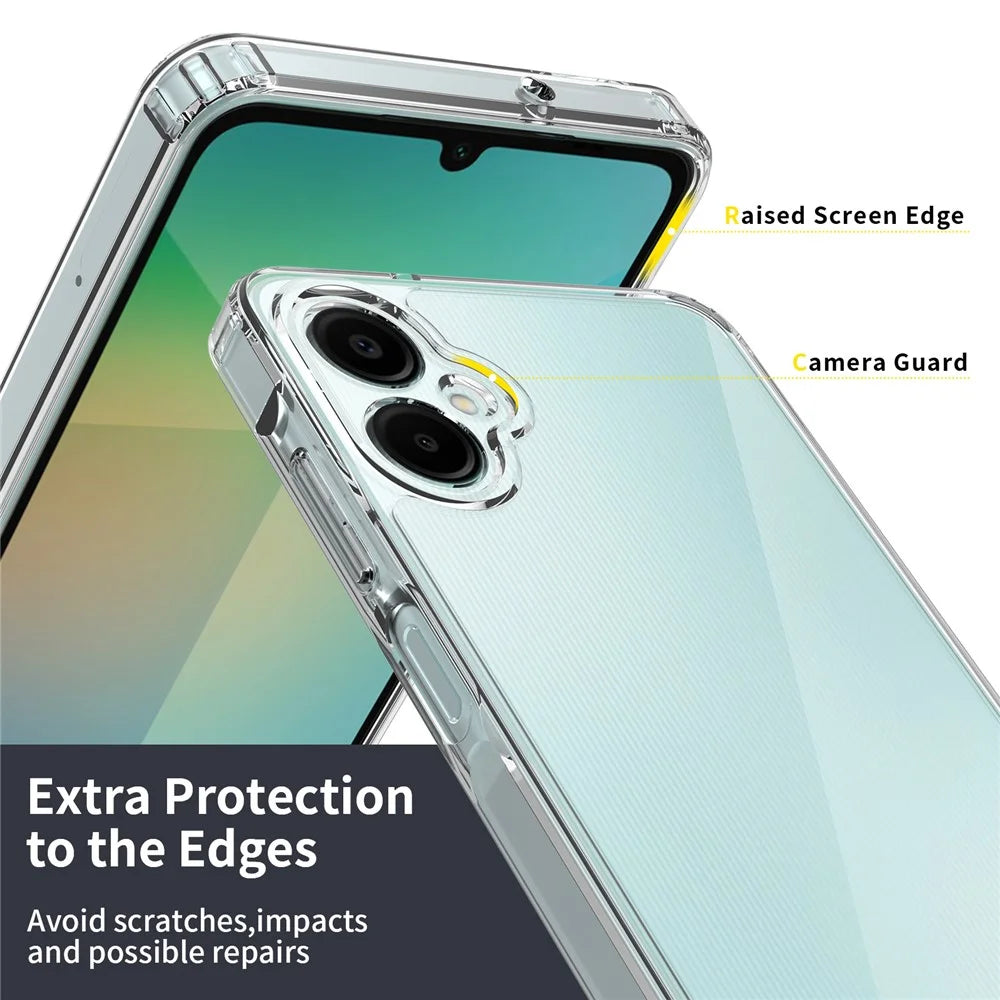 For Samsung Galaxy A06 5G Clear Phone Case TPU+Acrylic Shockproof Phone Back Cover - Clear - 2