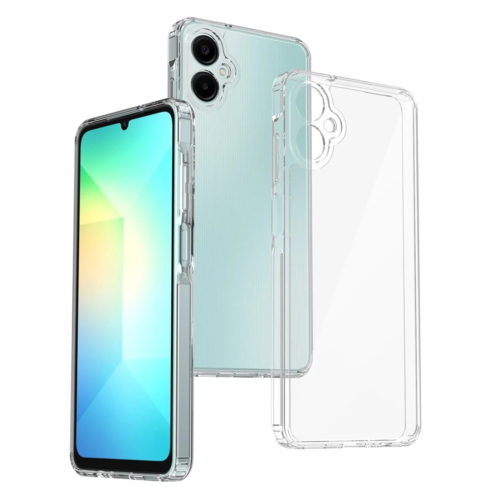 For Samsung Galaxy A06 5G Clear Phone Case TPU+Acrylic Shockproof Phone Back Cover - Clear - 5