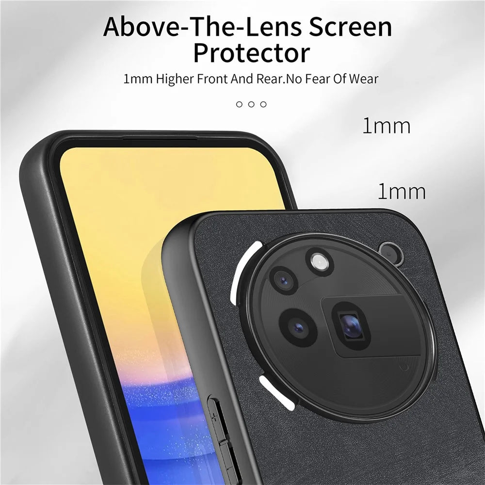 For Nothing Phone (3a) Pro Case with Card Holder Kickstand Leather Phone Back Cover - Black - 3