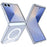 For Samsung Galaxy Z Flip7 5G Clear Phone Magnetic Case TPU+Acrylic Back Cover - Clear - 1