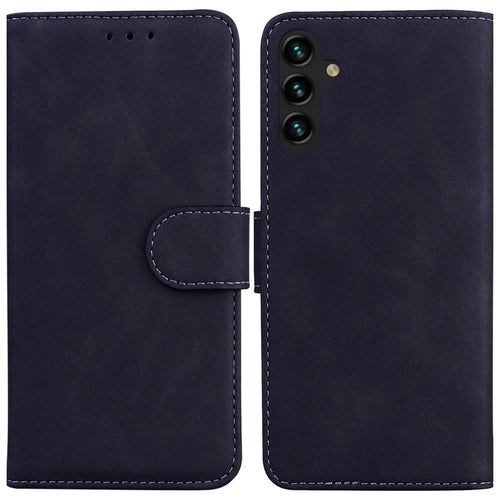 Smartphone Cover for Samsung Galaxy A14 5G / A14 4G, Fully Wrapped PU Leather Flip Wallet Case Stand Phone Shell - Black - 1