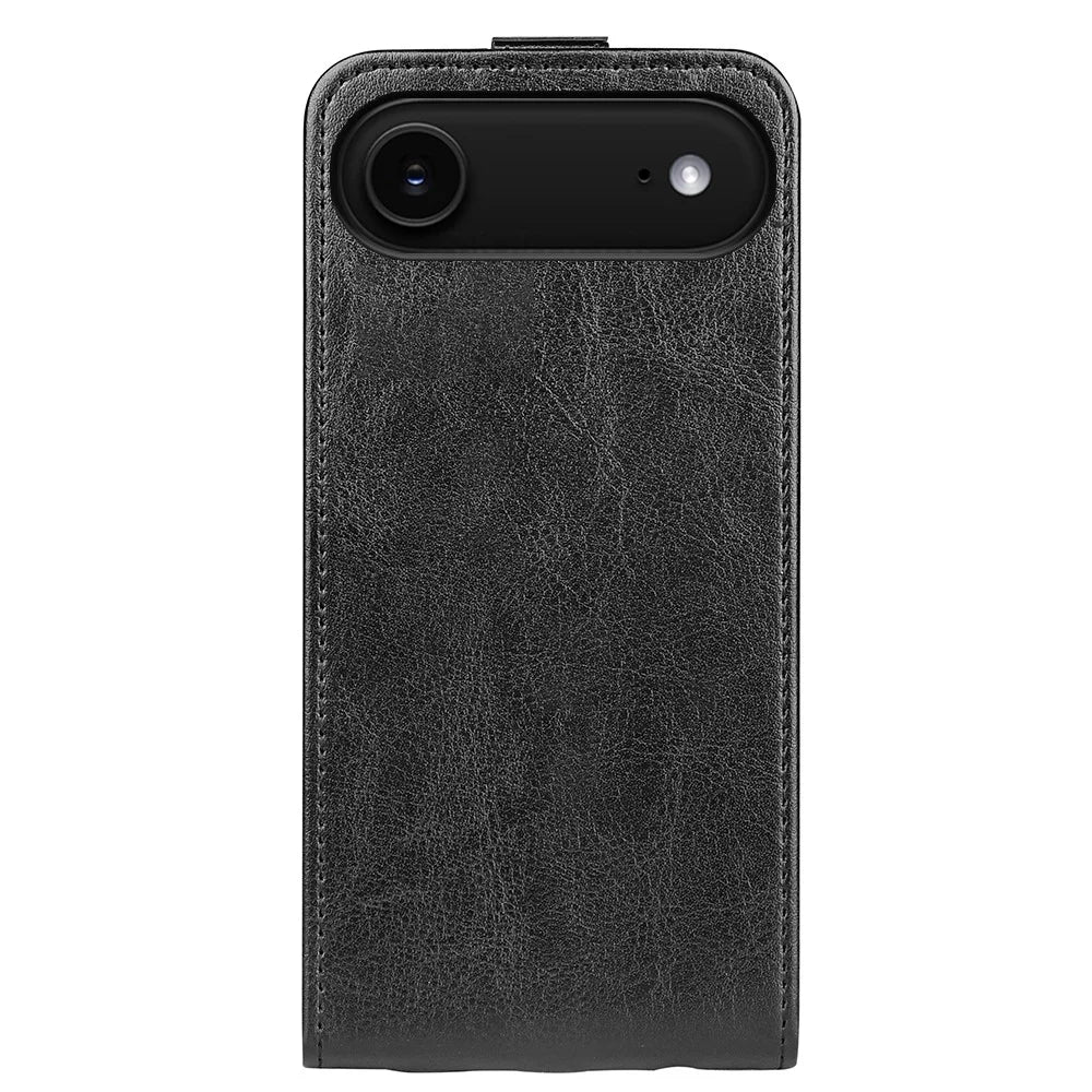 For iPhone Air Case with Card Slots Vertical Flip Leather Phone Cover - Black - 3