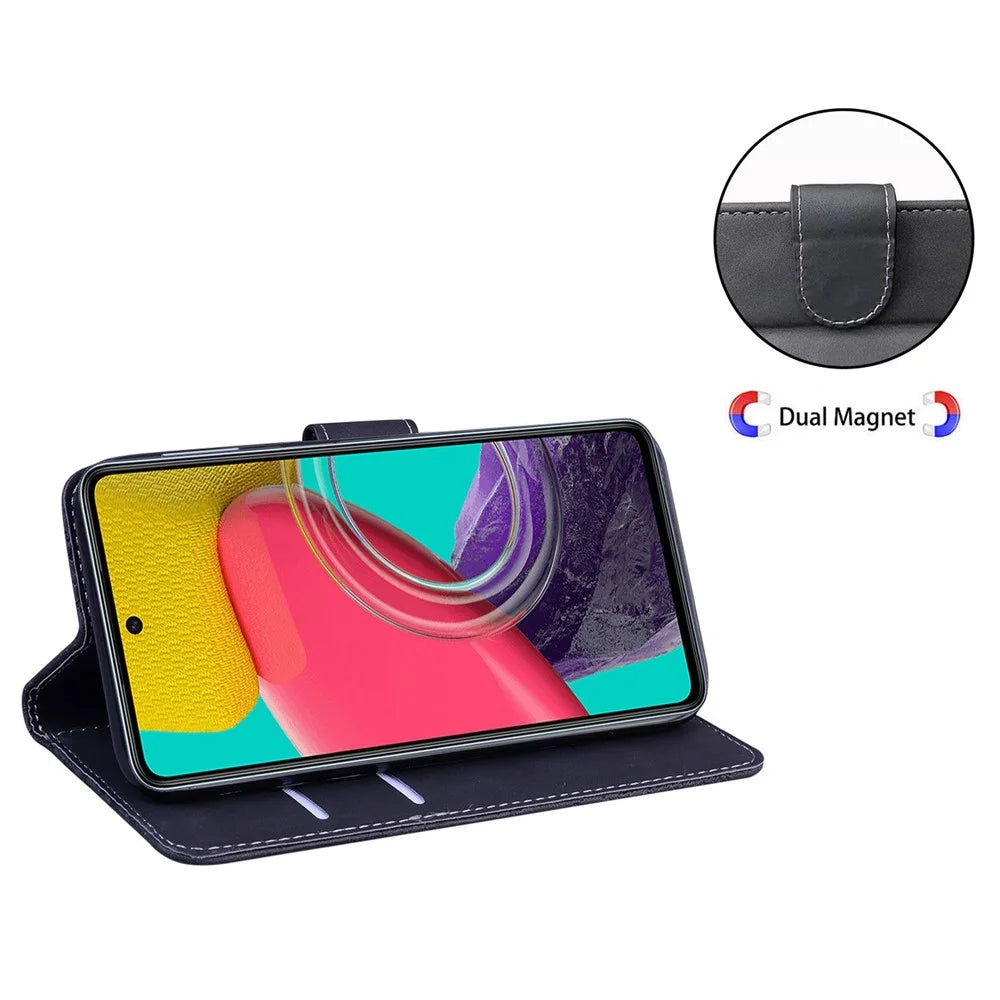 For Samsung Galaxy A14 5G / A14 4G Phone Wallet Case, Butterfly Pattern Printing PU Leather Skin-touch Cover with Stand - Black - 3