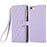 For iPhone 17e / 16e Case Multi Card Slots Zipper Rhombus Leather Phone Cover with Wrist Strap - Purple - 1