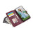 For Google Pixel 8a Case Multi Card Slots Zipper Rhombus Leather Phone Cover with Wrist Strap - Wine Red - 5