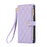 For Google Pixel 9 / 9 Pro Case Multi Card Slots Zipper Rhombus Leather Phone Cover with Wrist Strap - Purple - 6
