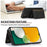 For Samsung Galaxy S24 FE Phone Case Tri-Fold Wallet Kickstand PU Leather + TPU Back Cover - Black - 4