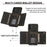 For Samsung Galaxy S24 FE Phone Case Tri-Fold Wallet Kickstand PU Leather + TPU Back Cover - Black - 5