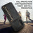 For Samsung Galaxy S24 FE Phone Case Tri-Fold Wallet Kickstand PU Leather + TPU Back Cover - Black - 6