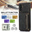 For Samsung Galaxy A36 5G Phone Case Tri-Fold Wallet Kickstand PU Leather + TPU Back Cover - Black - 7